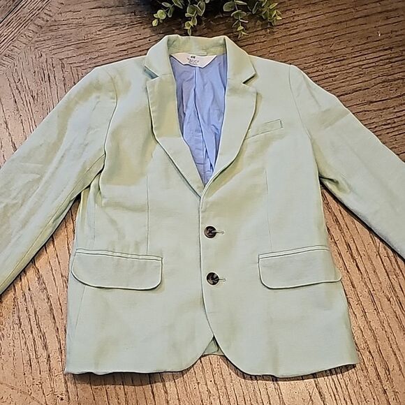 Mint green  blazer jacket boys size 7 H&M - Picture 1 of 14